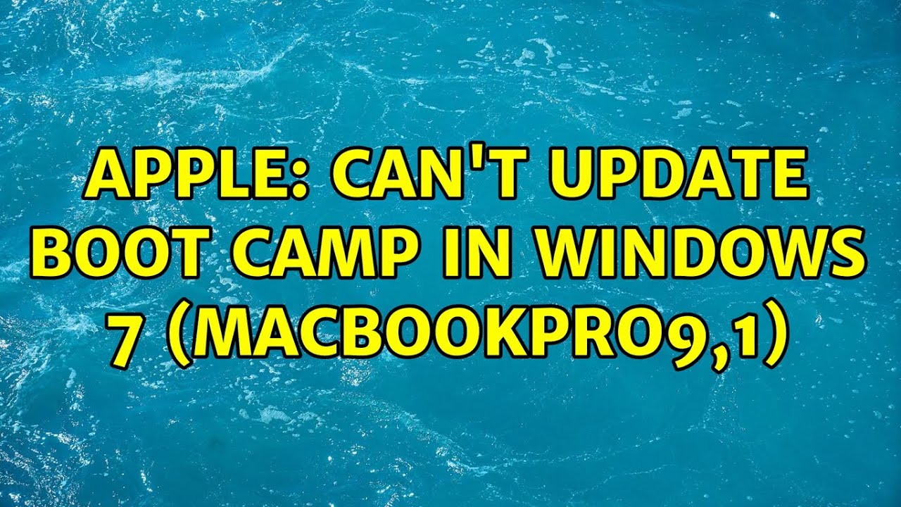 Apple: Can't update Boot Camp in Windows 7 (MacbookPro9,1)