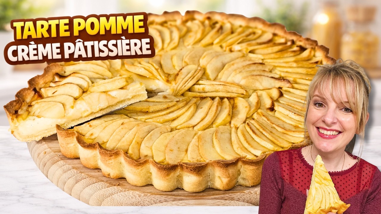 Tarte aux pommes crème pâtissière 🍎 Recette Thermomix TM7