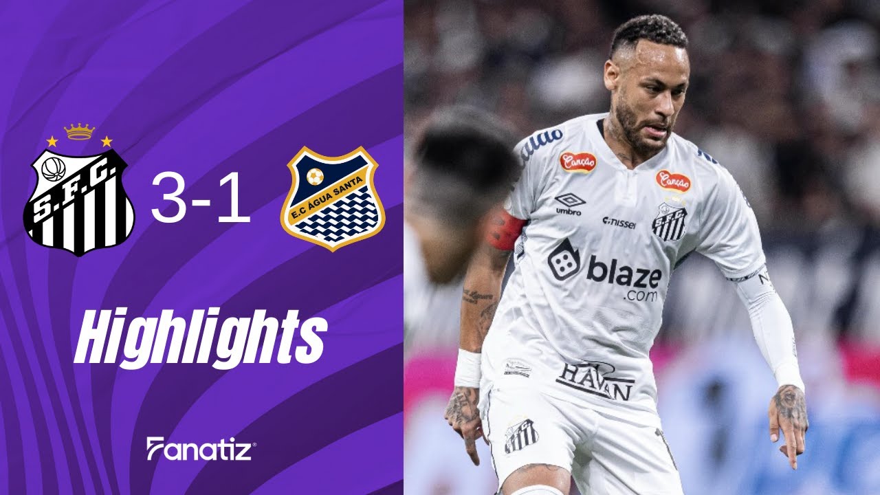 Santos vs. &Aacute;gua Santa 3-1 I Highlights I Paulistao 2025