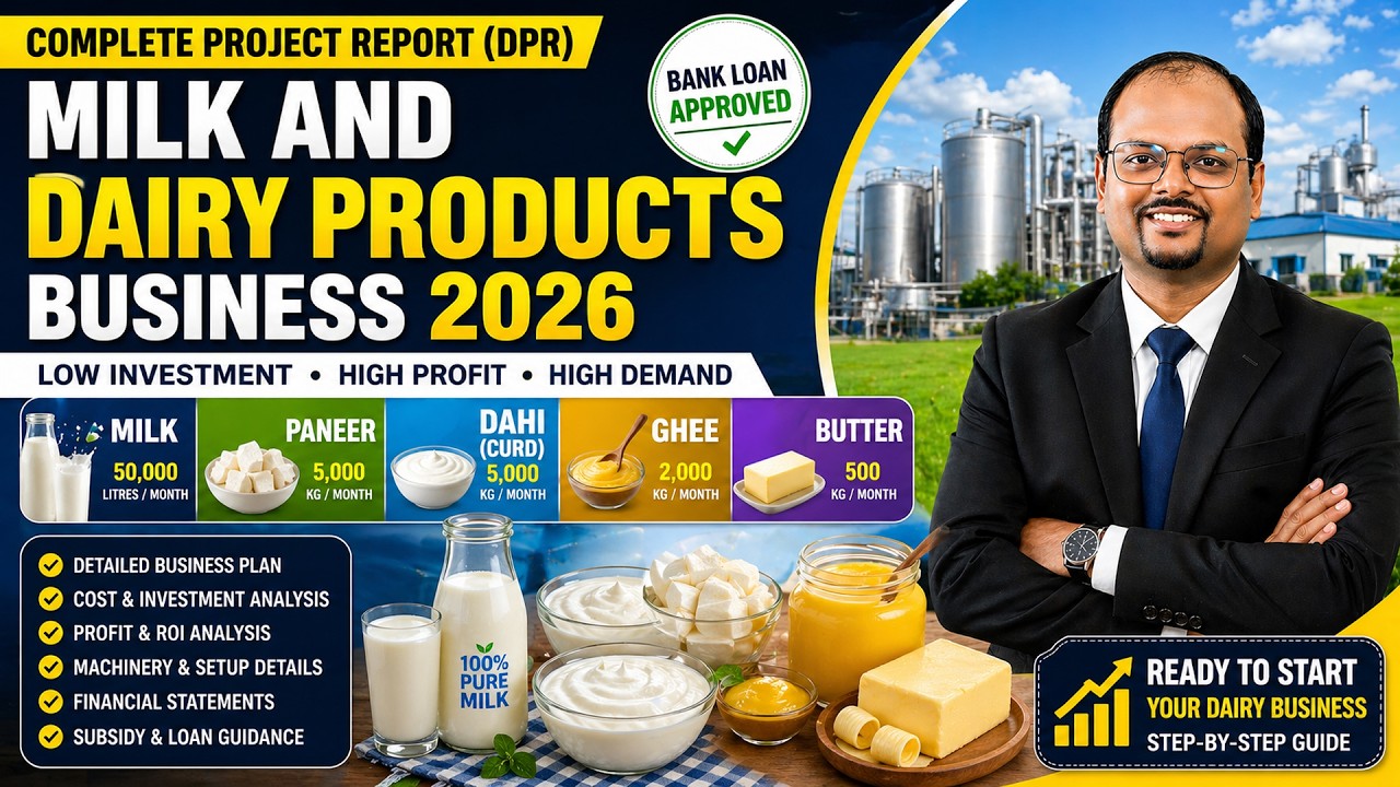 Milk Dairy Business Plan 2026 | Cost, Profit, Machine & Complete Setup Guide