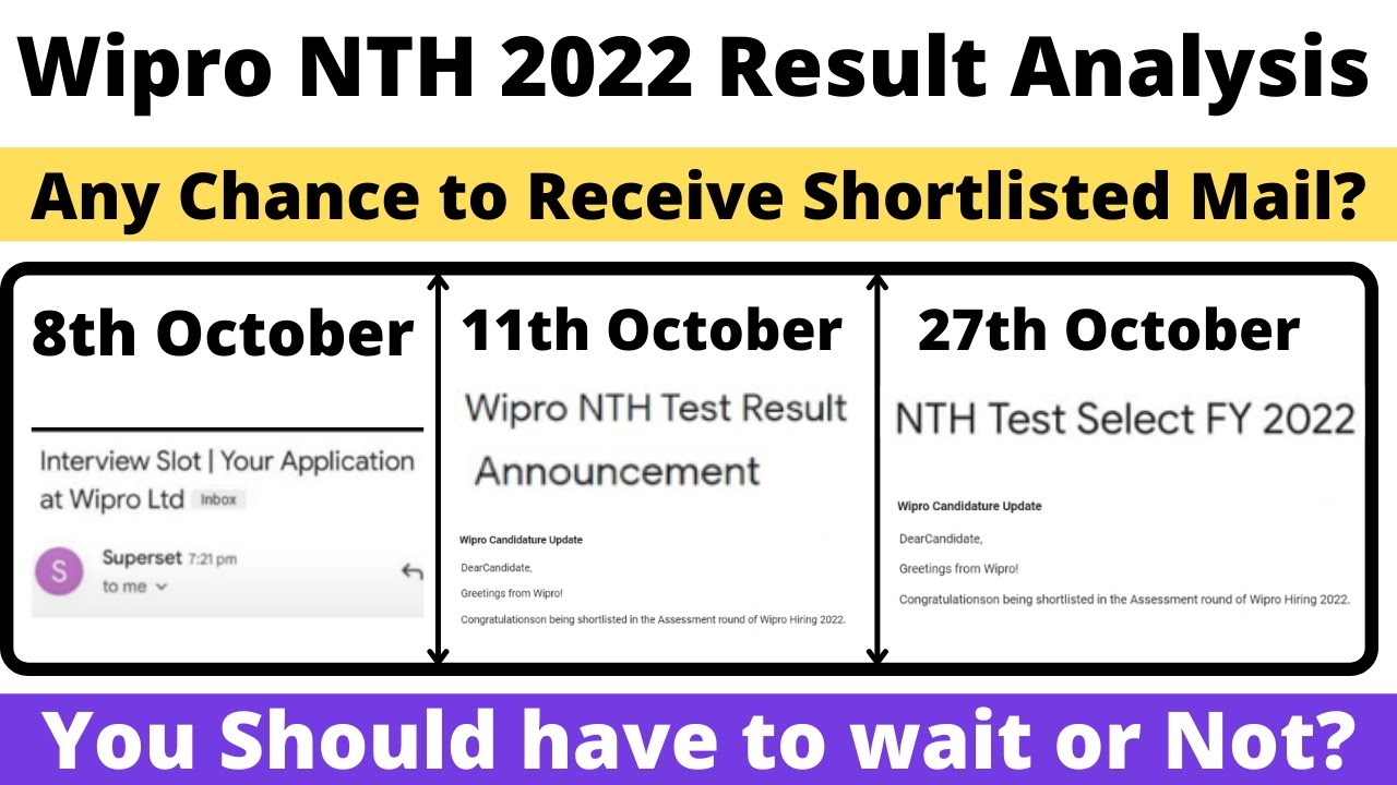 Wipro NTH 2022 BATCH Result Analysis | You Should have to Wait or Not | Clear All Points