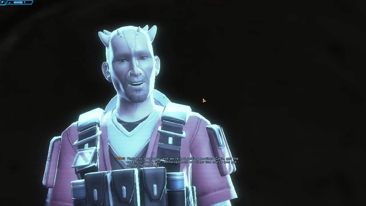 SWTOR Unstable Makeb Republic mission cutscene