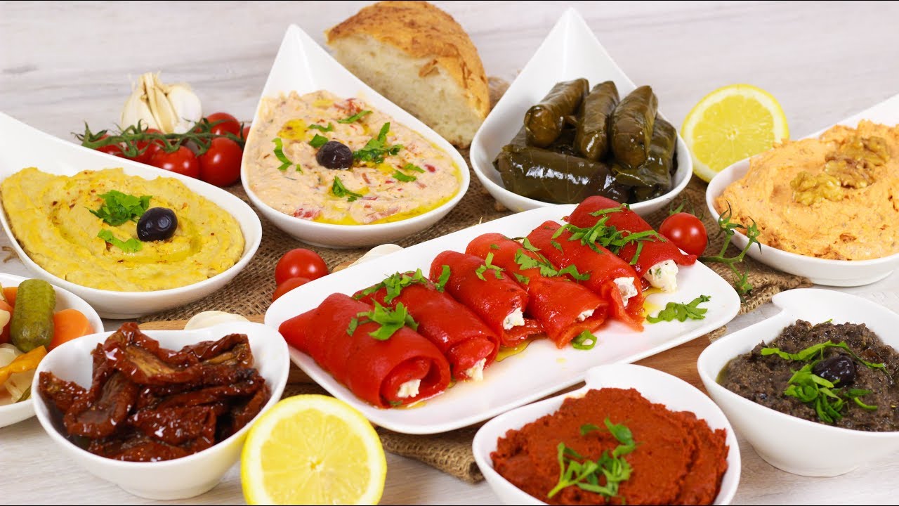 Türkische Vorspeisen - Meze I Beilagen zum Grillen / Dips