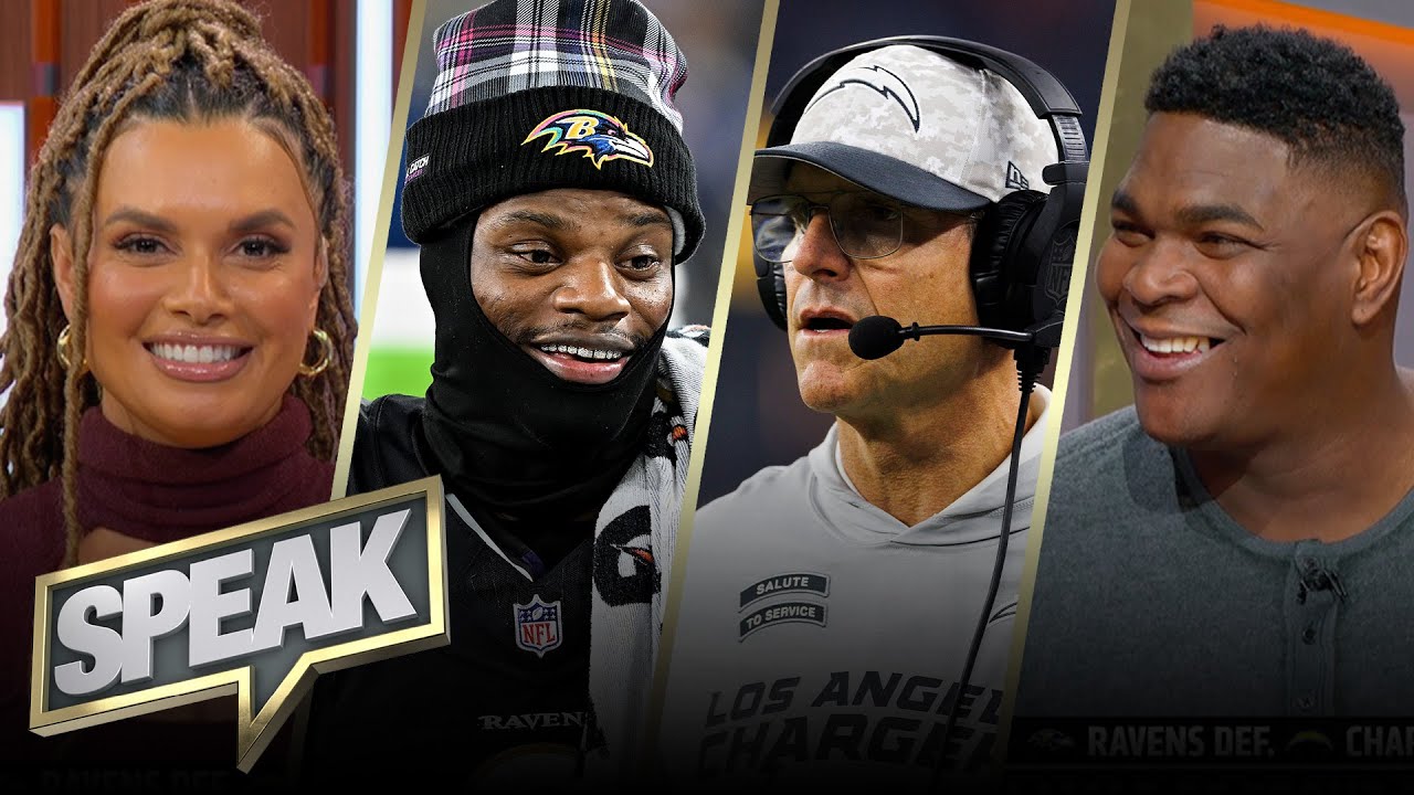Is Lamar Jackson the front-runner for MVP & did Jim Harbaugh’s Chargers reach their ceiling | SPEAK