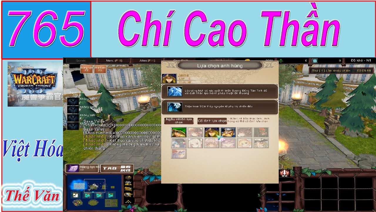 WAR3 - 765 | Chí Cao Thần Cách -- Việt Hóa -Sinh tồn anime luyện tướng | Warcraft 3 | WC3
