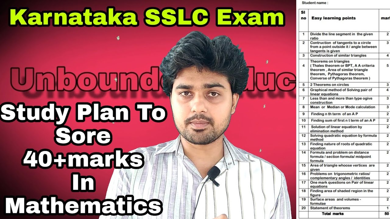 Study tips for Mathematics exam sslc | how to score good marks in maths