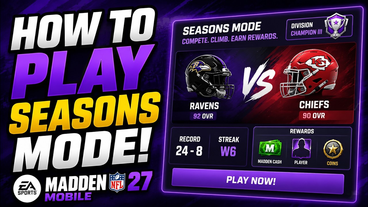 КАК ИГРАТЬ В РЕЖИМ СЕЗОНОВ! Madden Mobile 27