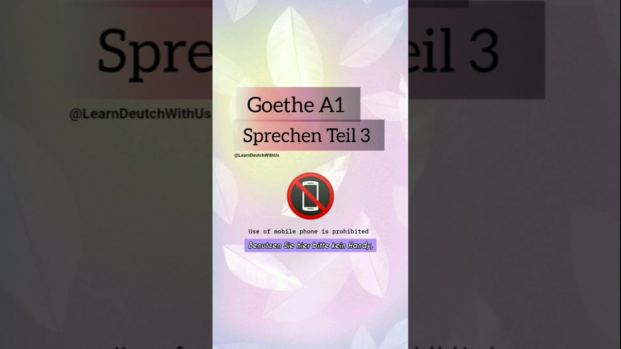 German A1 sprechen Teil 3 #easygerman #germanpronunciation #deutsch