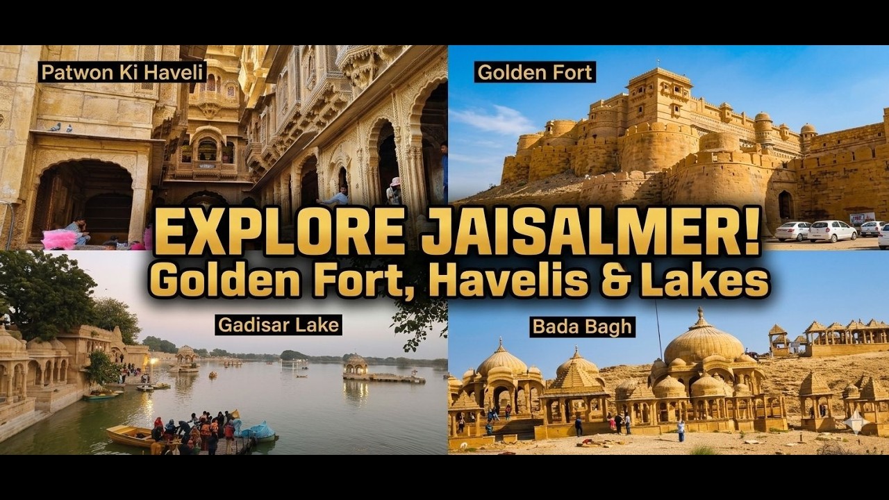 EP-18 Golden City Jaisalmer Tour | Fort, Haveli, Lake & Royal Cenotaphs | Pune - Rajasthan Road Trip