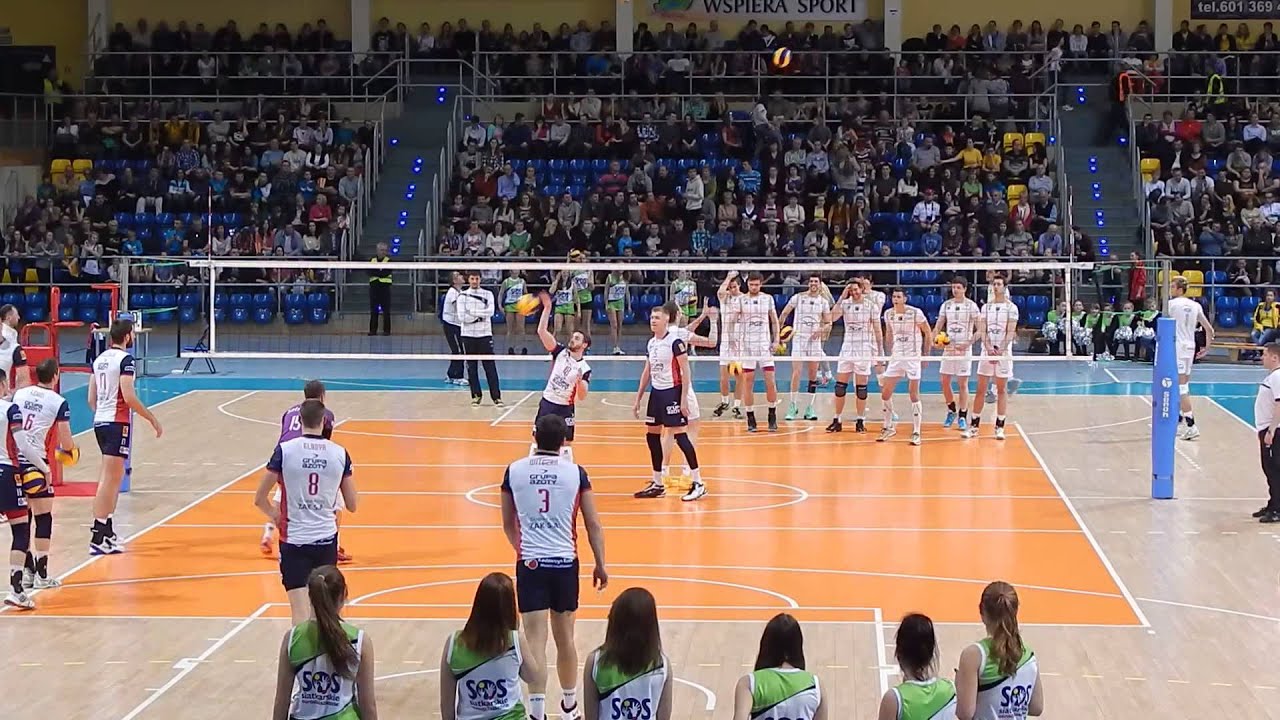 SKRA Bełchatów- ZAKSA Kędzierzyn Koźle Kalisz 04.01.2014 Rozgrzewka na siatce