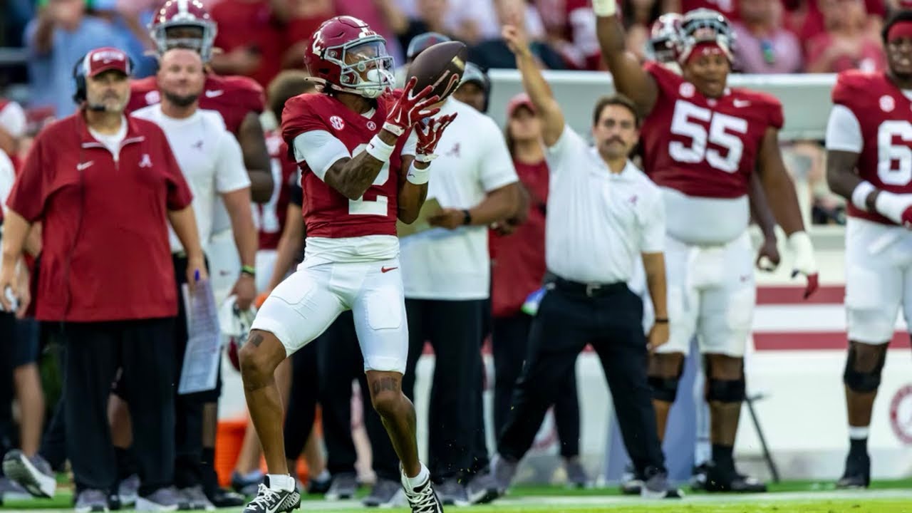 Ryan Williams 84 Yard Touchdown On His First Ever Catch 2024 West. Kentucky at Alabama (4K)