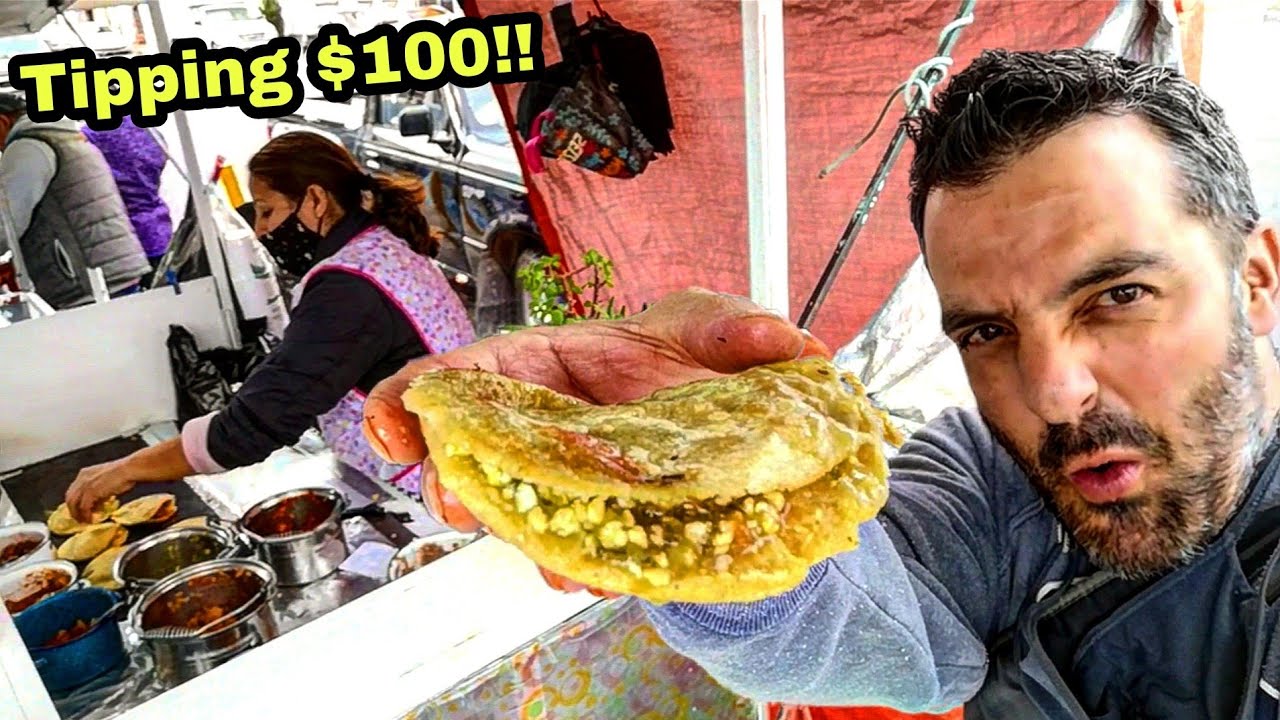 $100 Dollar TIP To Mexican Street Food Vendor! - ULTIMATE 