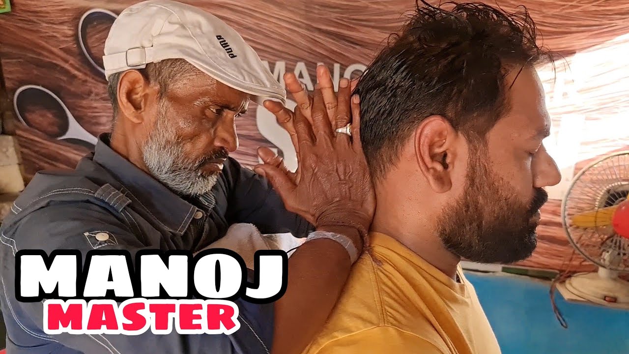 MANOJ MASTER HEAD MASSAGE THERAPIST TO RELAX STRESS, SLEEPLESSNESS & IMSOMNIA ✂️ INDIAN BARBER