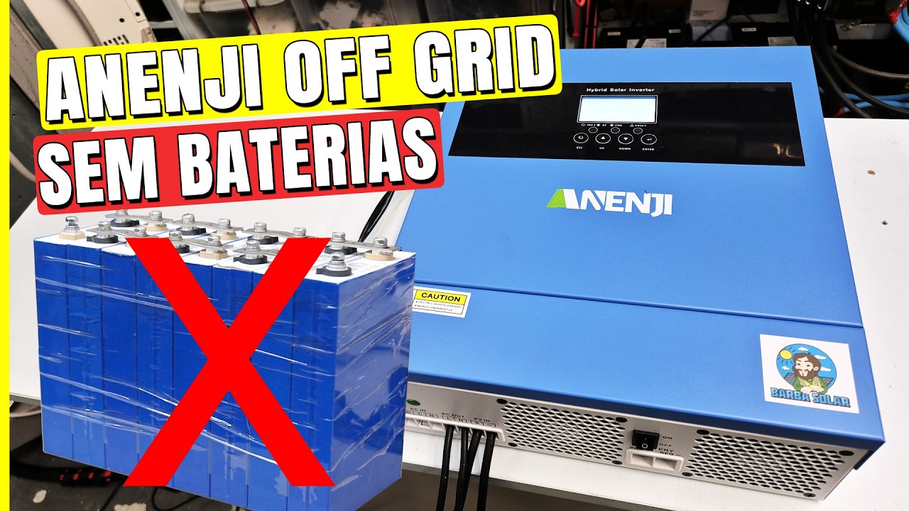 Híbrido Off Grid SEM BATERIAS 🔋 e Concessionária Só com Placa Solar | ANENJI 4200W | Eduardo Aquino