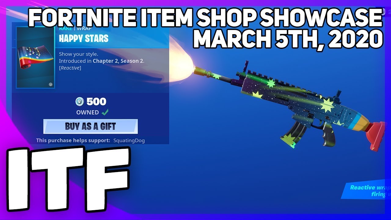 Fortnite Item Shop *NEW* HAPPY STARS WRAP! [March 5th, 2020] (Fortnite Battle Royale)