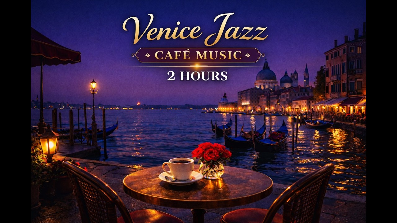 2 Hours of Venice Calm Jazz Café Music for Study, Work, and Deep Focus – Vol.2
