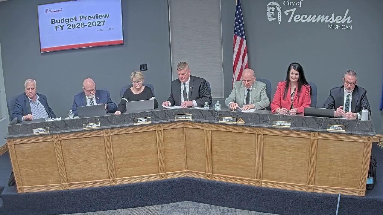 City of Tecumseh City Council Meeting 3.2.2026