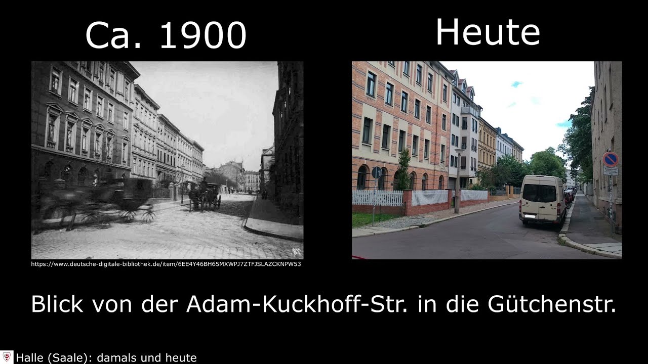 Halle (Saale) damals vs. heute #32