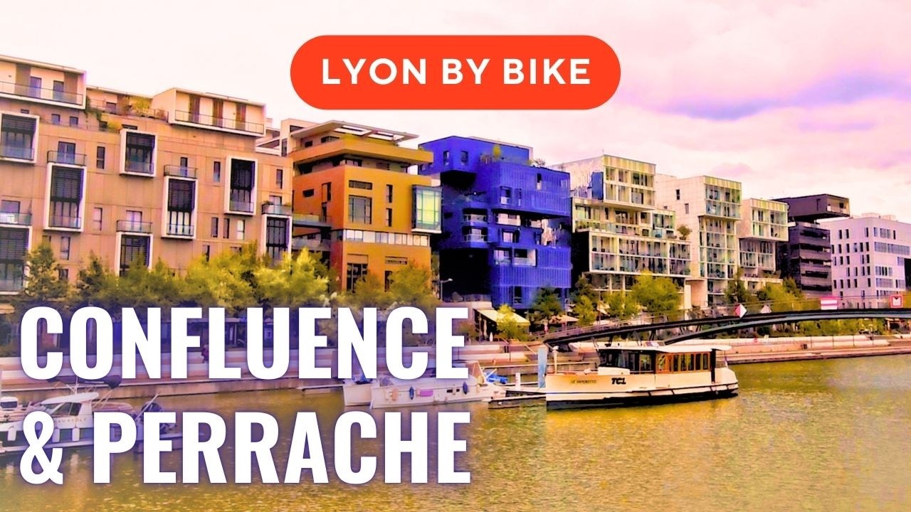 Cycling through Lyon's modern neighborhood: Confluence (POV ASMR) 🚲