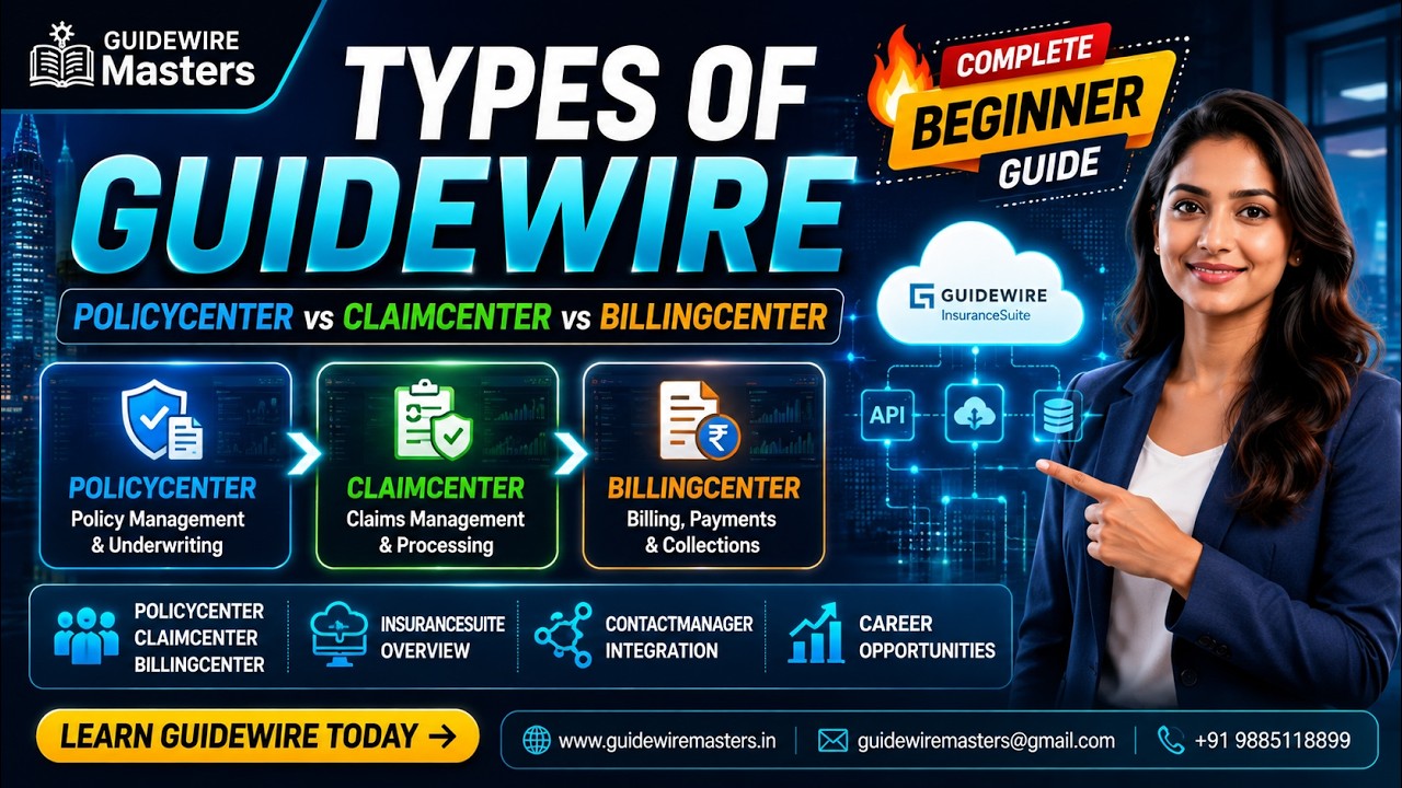 Types of Guidewire Explained | PolicyCenter, ClaimCenter & BillingCenter