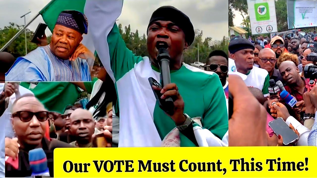 NIGERIAN YOUTHS PROTEST FOR THE TRANSMISSION OF THEIR VOTE ELECTRONICALLY IN 2027