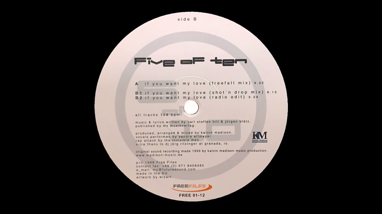 Five of Ten - If You Want My Love (12'' Single) [24-Bit Vinyl Remastering]