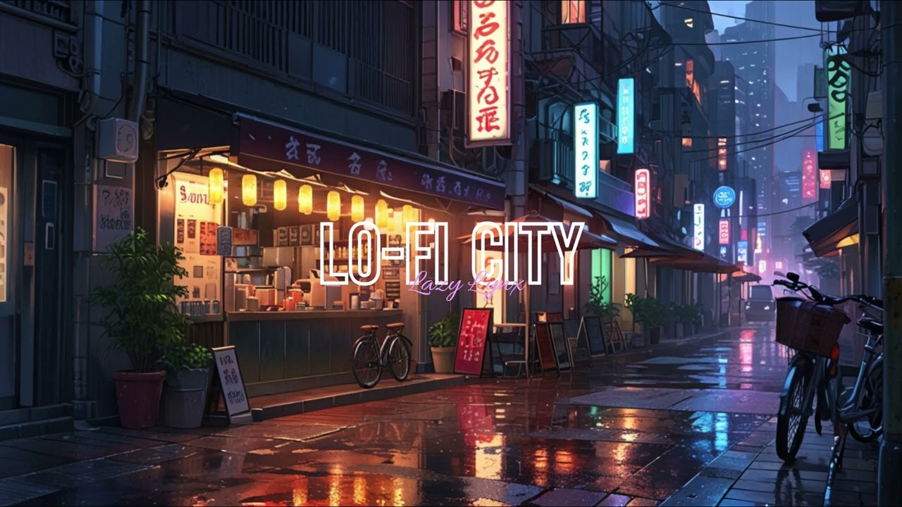 Tokyo Night Rain 🌧️ Lo-Fi Vibes | Chill & Study Beats | Lazy Lynx
