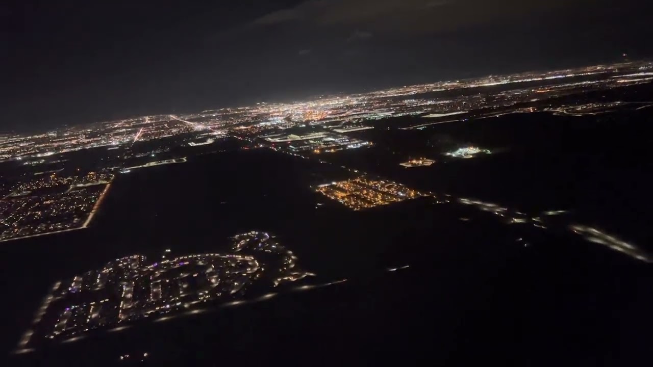 Night landing in Denver, Colorado arriving at DIA
