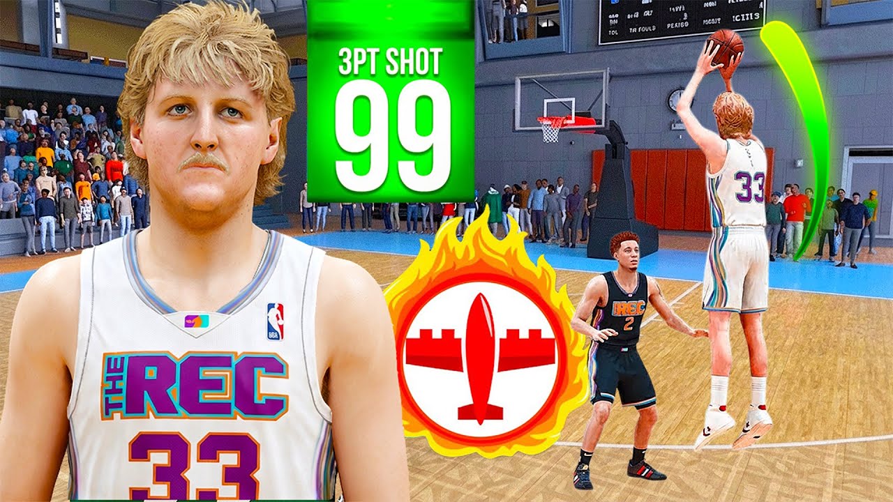 LARRY BIRD “SHARPSHOOTER” BUILD + 99 3PT is OVERPOWERED in RANDOM REC (NBA 2K26)