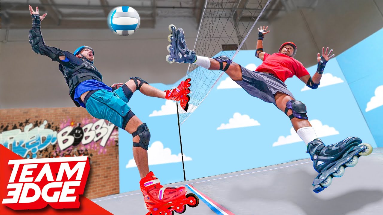 Rollerblade Volleyball!! *Do not Try at Home *