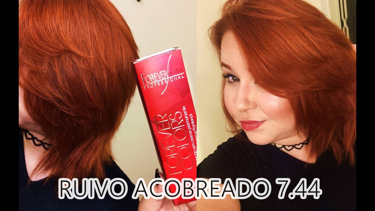 RUIVO ACOBREADO - 7.44 FOREVER LISS - RETOCANDO A RAIZ SOZINHA
