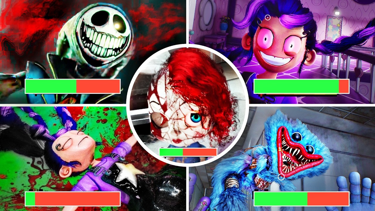 Poppy Playtime 5: All Bosses and Deaths With Healthbars - Comparison