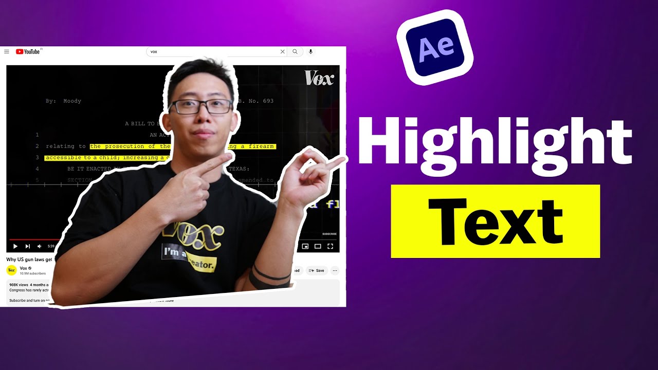 How to Create Vox Highlighter Effect super easy in After Effects 2022
