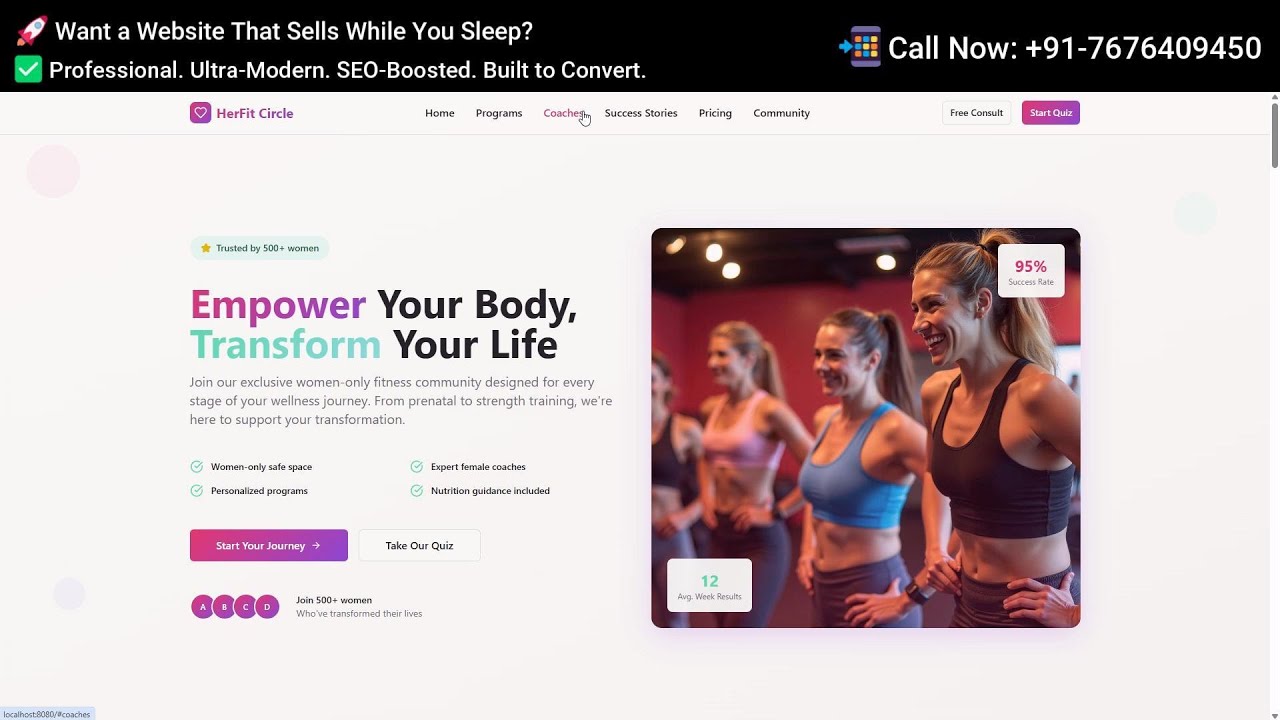 Women&rsquo;s Fitness Coaching Website with Female Trainers, Transformations & Plans &ndash; Buy Now