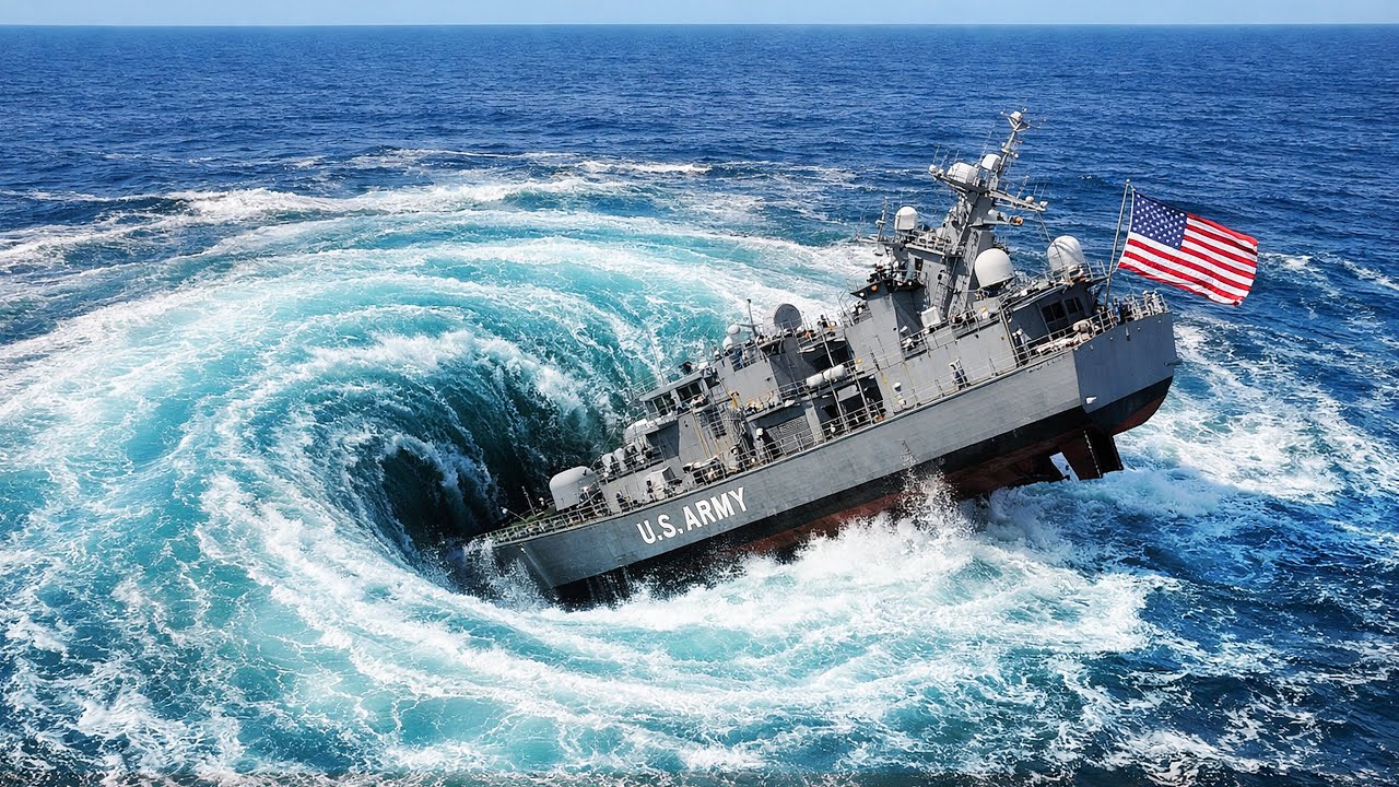 GIANT Army Ship Swallowed by Massive Ocean Vortex | Real Maritime Disaster & Coast Guard Rescue