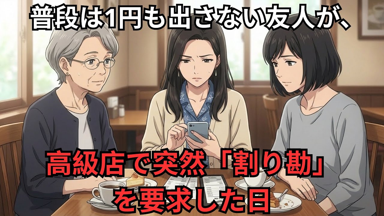 普段は1円も出さない友人が、高級店で突然「割り勘」を要求した日 ｜老後の友達 | 老後の物語 | シニアライフ