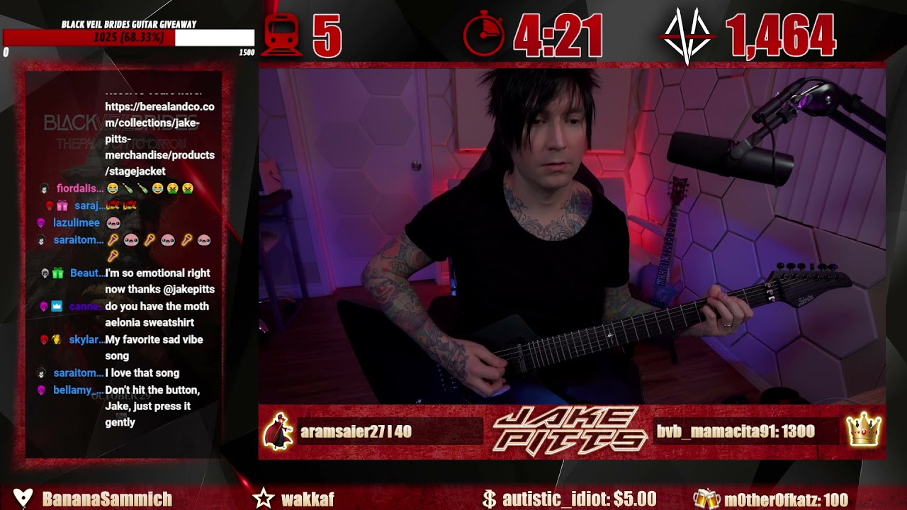 Black Veil Brides - Lost It All (Jake Pitts playthrough on Twitch)