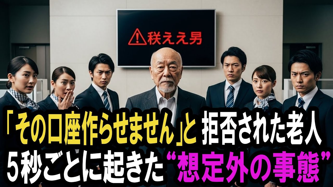 「その口座、作らせません」と銀行で追い返された老人。だが直後、5秒ごとに“ある行動”を続けた結果…