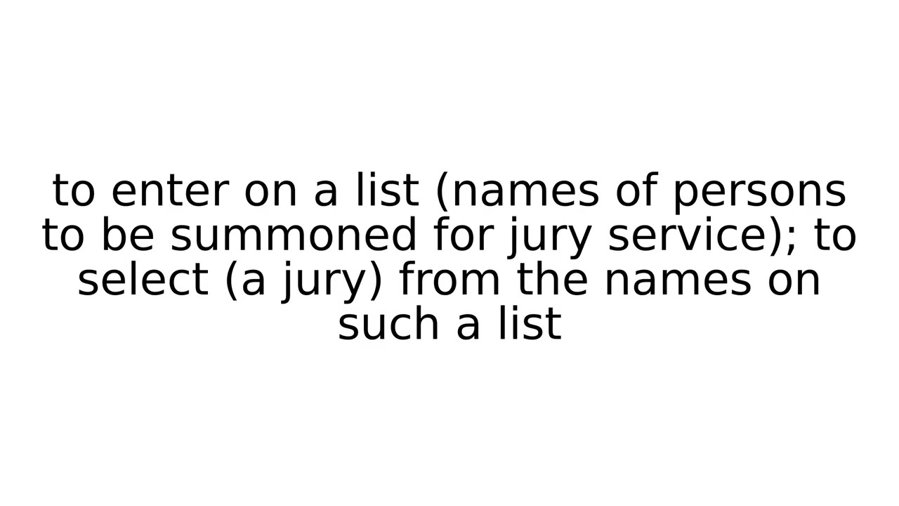 empanel/impanel #legal #term #terms #english #meaning #meanings #definition #definitions