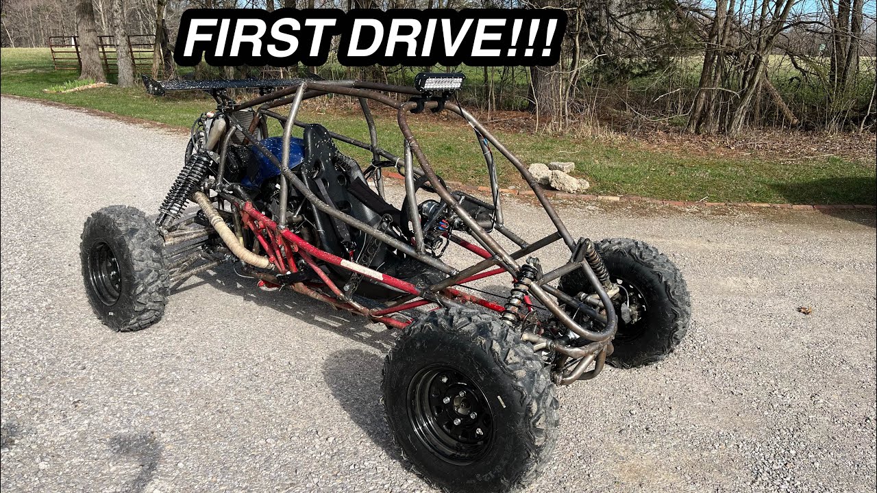 FIRST TEST DRIVE! GSXR 600 cross kart build!