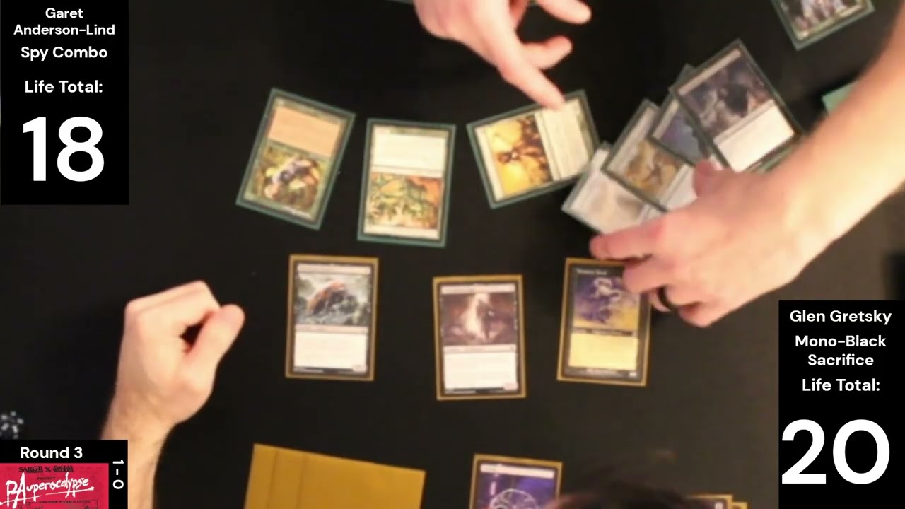Pauperocalypse Round 3: Spy Combo vs. Mono-Black Sacrifice