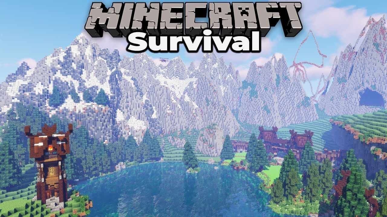 Building AWESOME mountains in Minecraft 1.14 Survival : Timelapse edition!