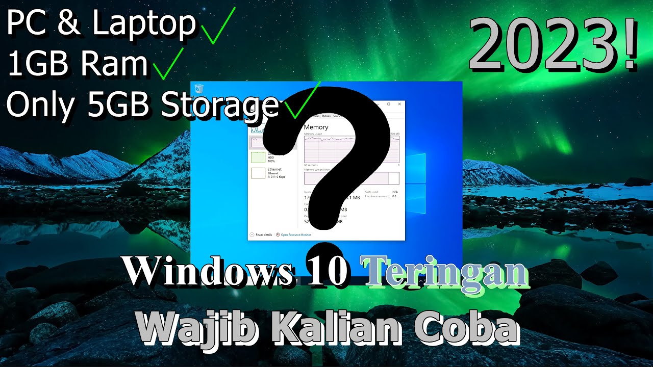 🔧Windows 10 Ini Bisa Berjalan Di 180MB Ram dan Ringan ✅ Wajib Kalian Coba | 2023!