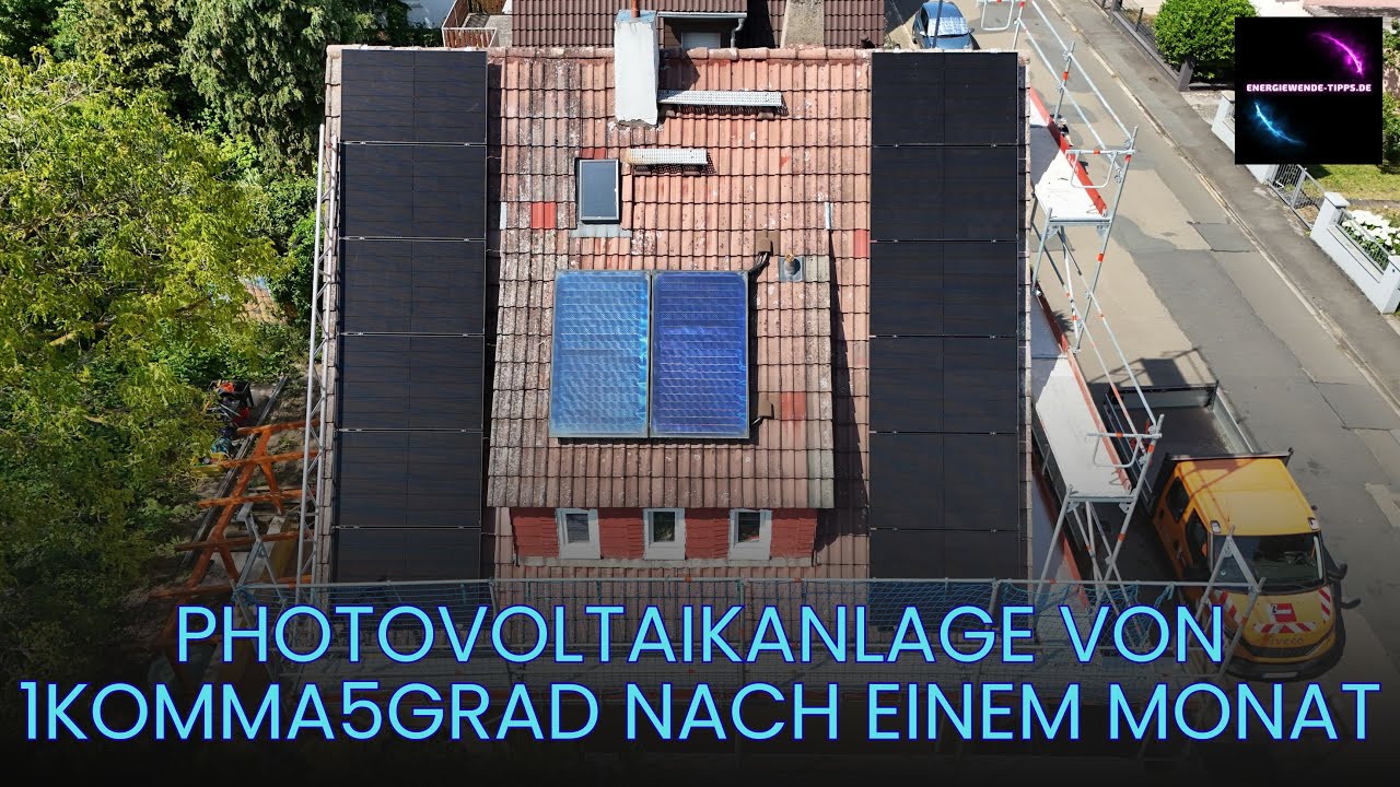 Photovoltaikanlage von 1Komma5 Grad nach einem Monat
