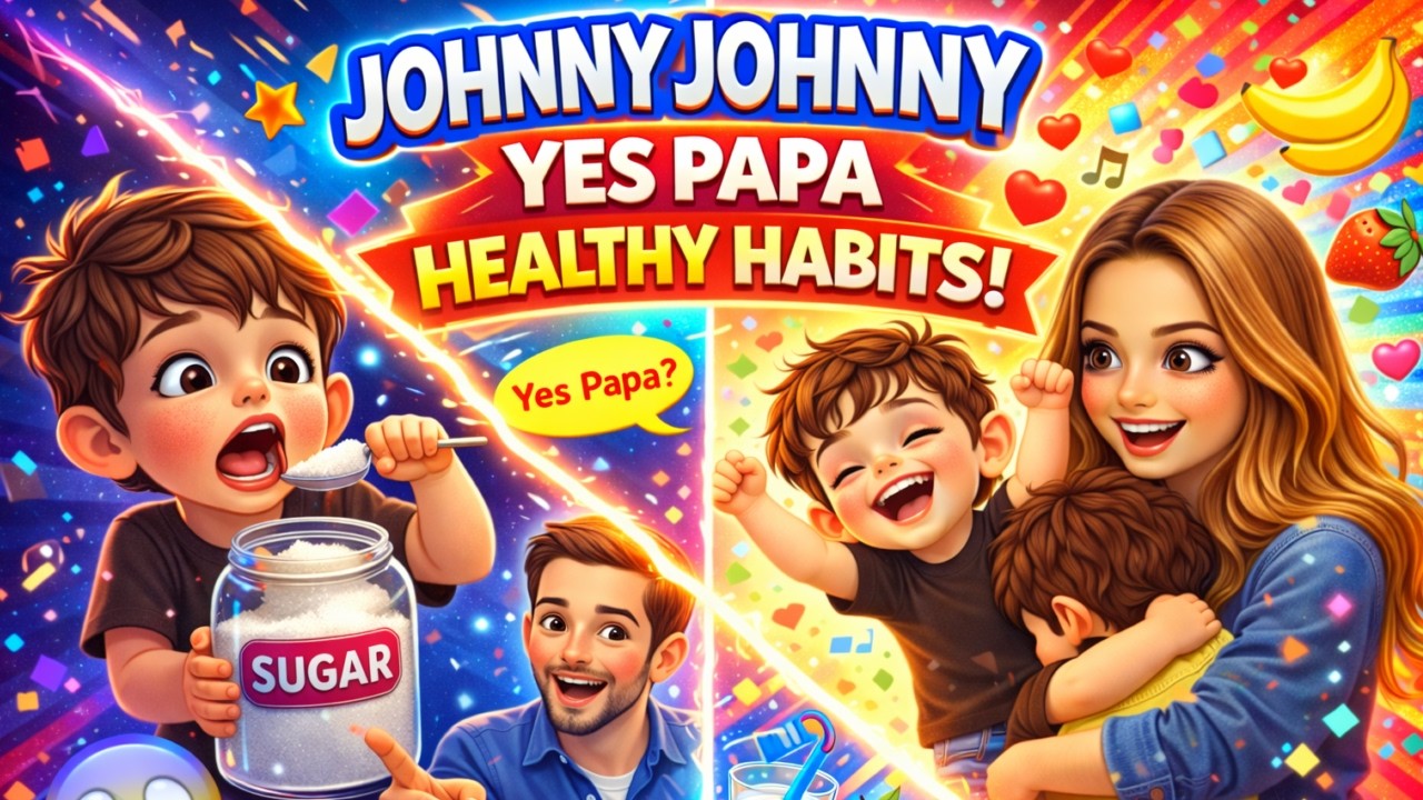 Johnny Johnny Yes Papa Healthy Habits Song | Brush Your Teeth, Drink Milk & Eat Fruits | Kids Song