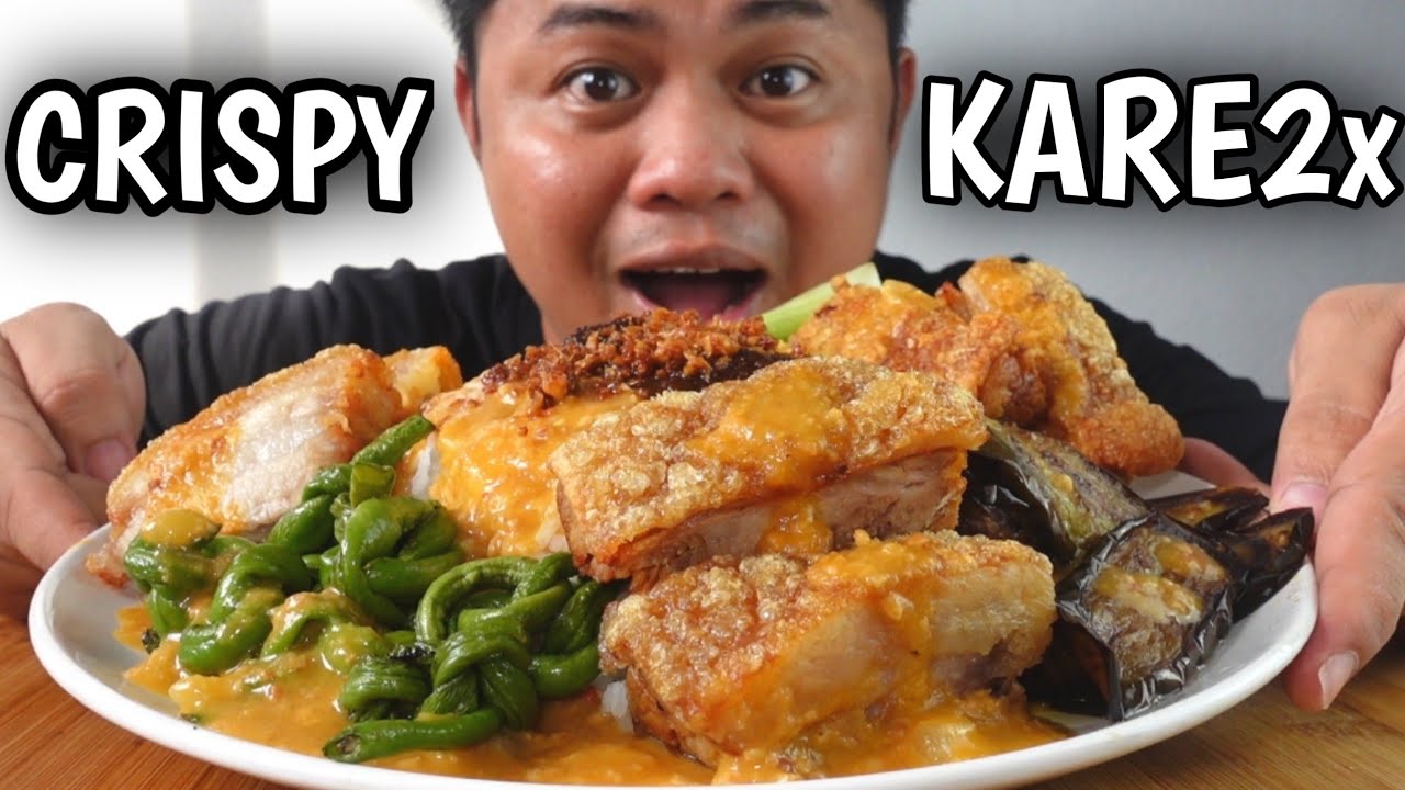 CRISPY PORK KARE KARE | INDOOR COOKING| MUKBANG PHILIPPINES