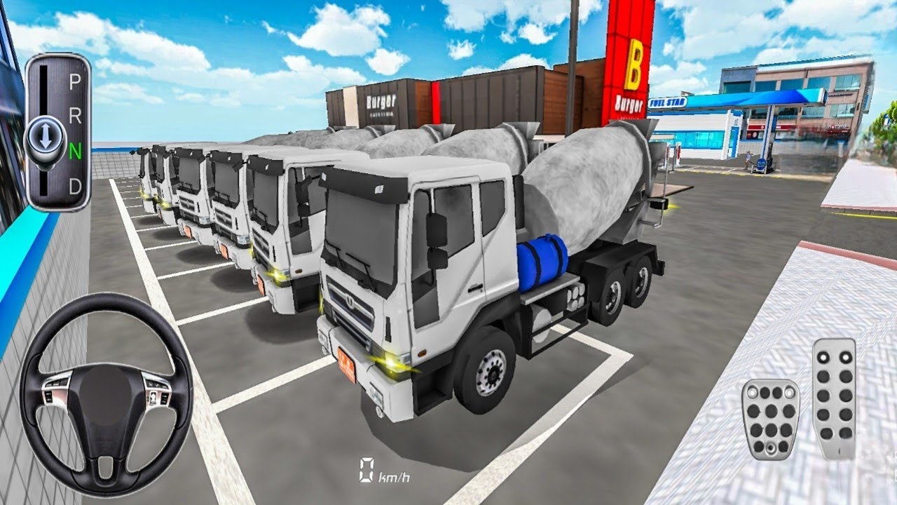 Collect All New Dump Concrete mixture Truck for parking Gas station–3d driving class game 2026#car 