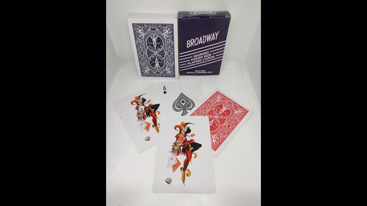 Broadway Marked Poker Size  Playing Cards (Blue Back )