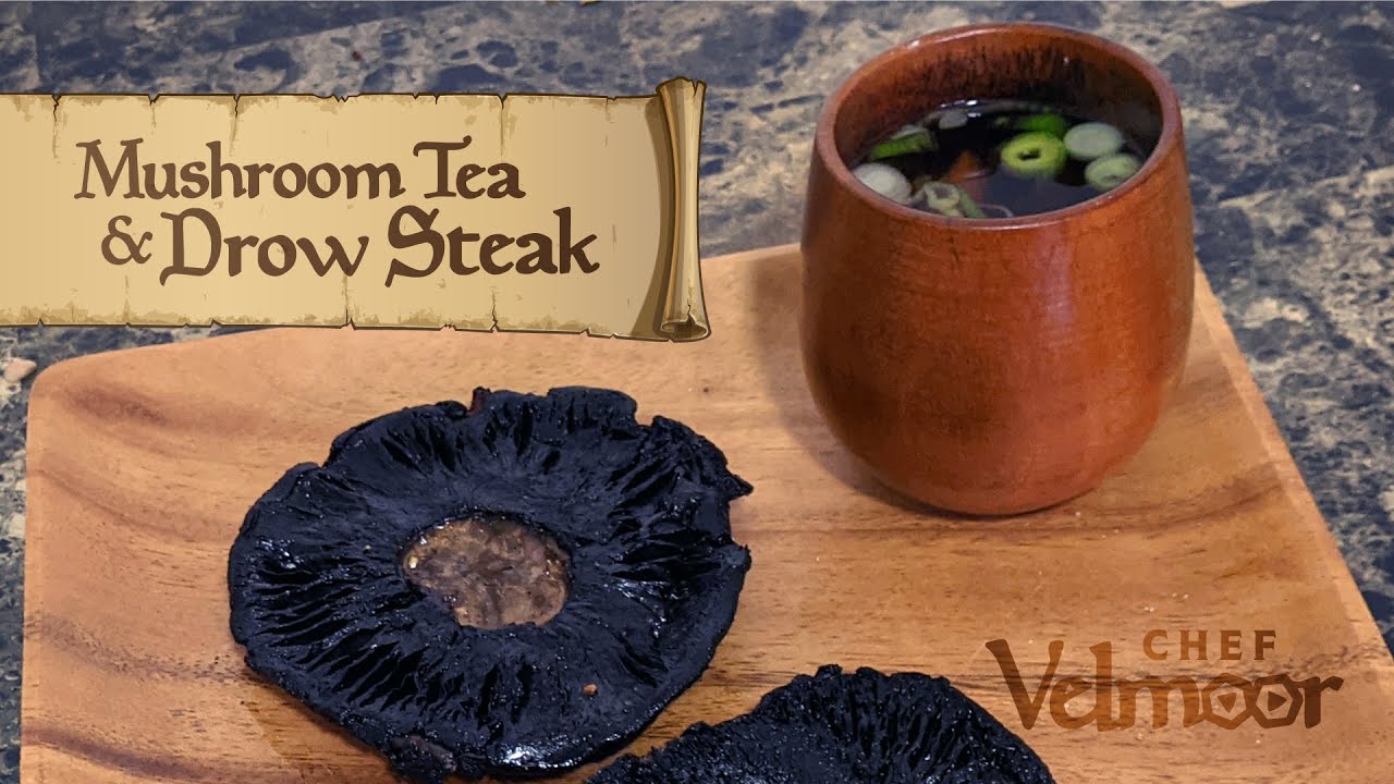 Heroes' Feast - Drow Steak & Mushroom Tea - Official D&D Cookbook