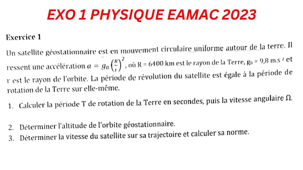 Solution Exo_1 Physique Concours EAMAC 2023.